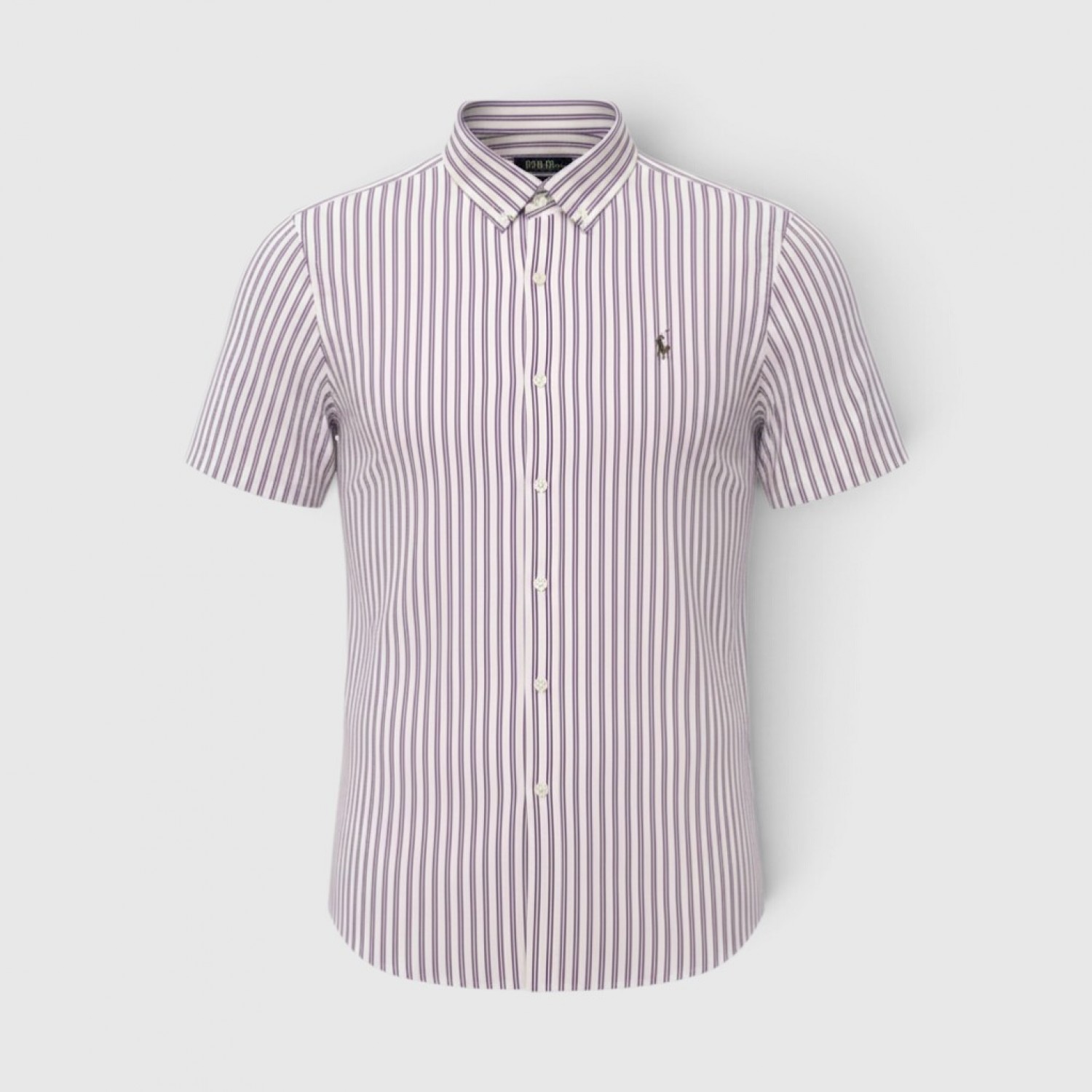Polo Ralph Lauren Ανδρικό Πουκάμισο Ριγέ Μωβ / Λευκό / Pre-Owned